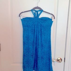 Super soft print halter top beach coverup